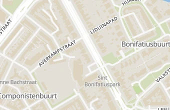 Kaart met de locatie van J. v.d. Arend-Ferwerda