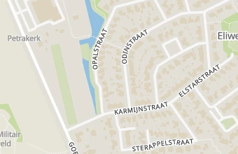 Kaart met de locatie van voetzorg Kapelle