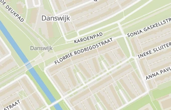 Kaart met de locatie van pedicurepraktijk Danswijk