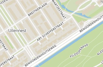 Kaart met de locatie van Pedicure Praktijk Benoordenhout